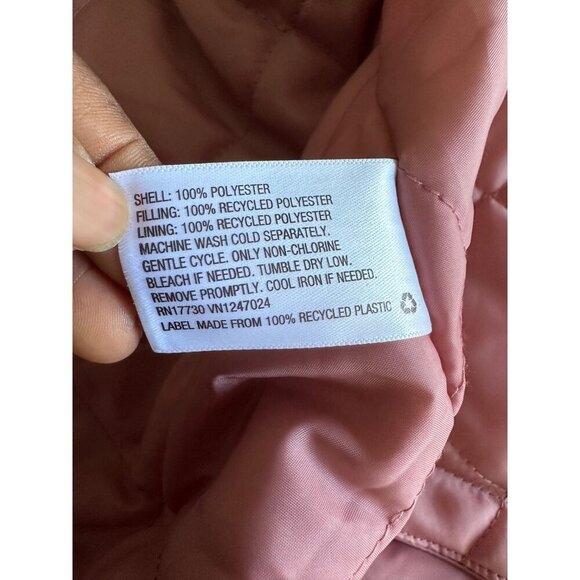 A New Day Women's Bomber Jacket - Dusty Rose, Berry Pink Mauve Quilted Size S - Picture 9 of 11